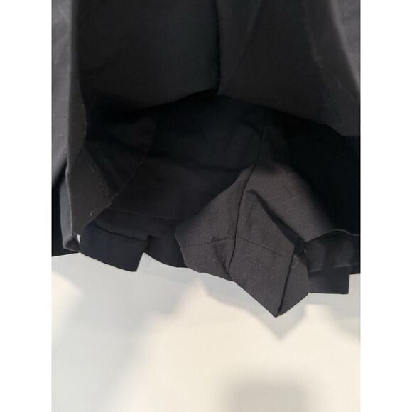 Black Zara Flared Pleated Mini Skirt Skort Preppy Size Small black 1702 - Picture 3 of 8